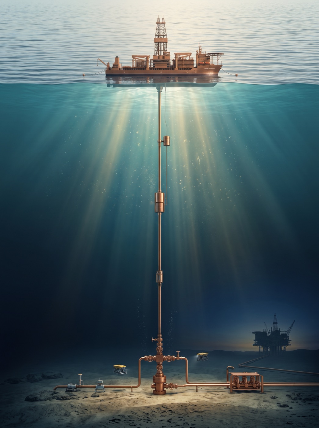 Esquema del ciclo de gas submarino, de superficie a lecho marino — LINDSTROM KM